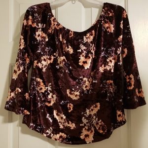 Floral Velvet Top - Medium